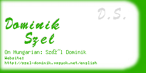 dominik szel business card